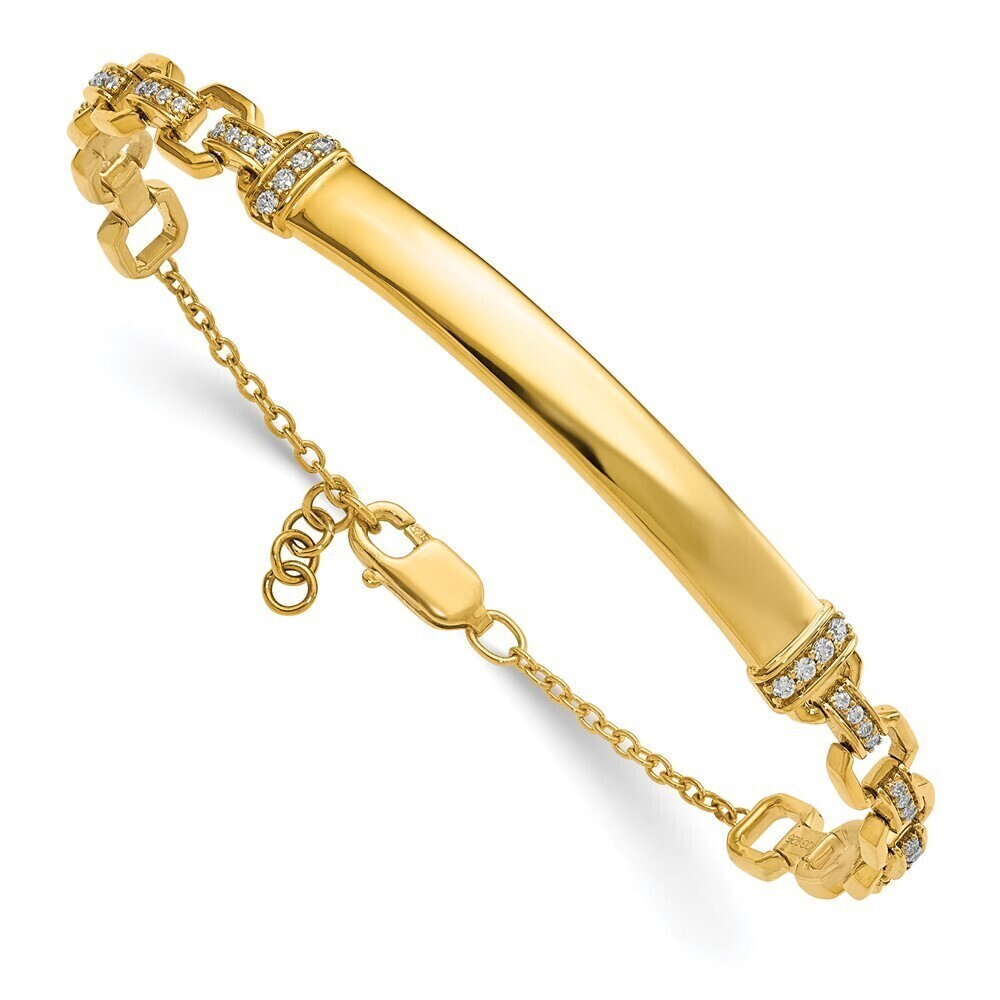 Kazi Luxury 14k Diamond ID Bracelet
